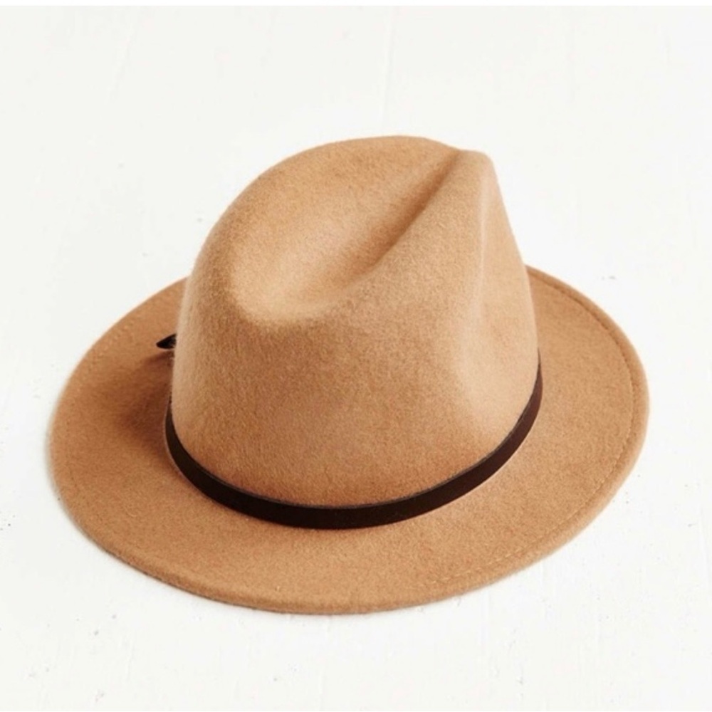 Ecote Tan Fedora Hat with Black Band